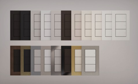 Keypads Control4 Lux en distintos acabados para automatización residencial